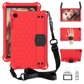 Hive SamSung Tab A 10.1 T510/T515(2019) Tablet Case Durable Stand Cover With Shoulder Strap-RedBlack