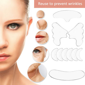 11 Pcs Reusable Silicone Chest Wrinkle Pads Neck Wrinkle Patches Pad