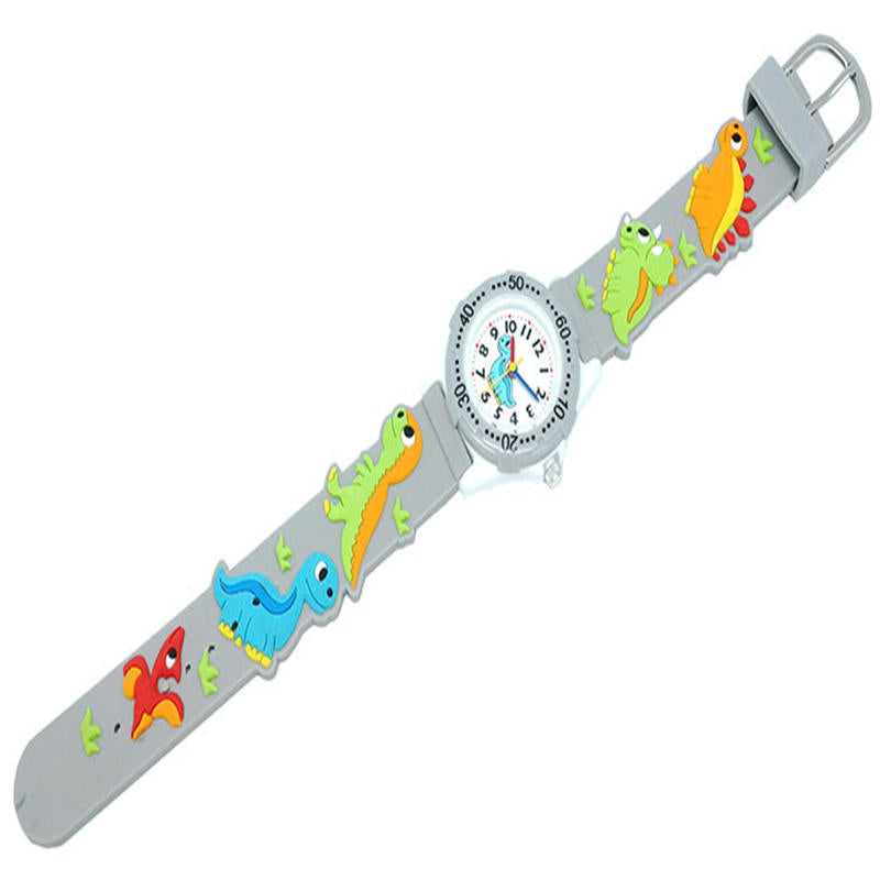 Kids Watch 3D Cute Dinosaur Waterproof Watches-Gray