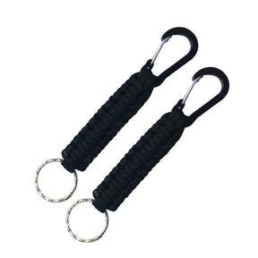 2 Pcs Paracord Keychain with Carabiner for Backpack Camping-1