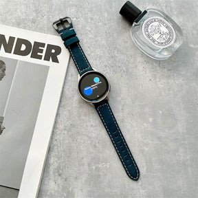 20mm Nubuck Leather Samsung Watch Strap 20mm for Galaxy Watch 4/5-Blue
