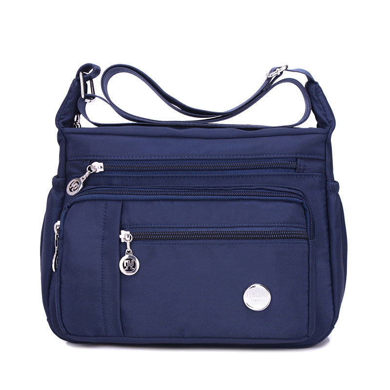 Women Shoulder Handbag Roomy Multiple Pockets Fashion Crossbody Purse-Blue