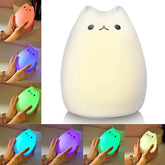 7 Colorful Cat Night Light Rechargeable with Remote Control for Kids Girls-Popular Cat