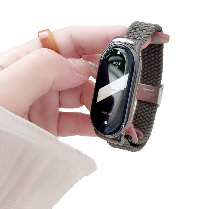 Sports Strap with Adjustable Buckle Solo Loop Elastic Watchband for Mi8-7