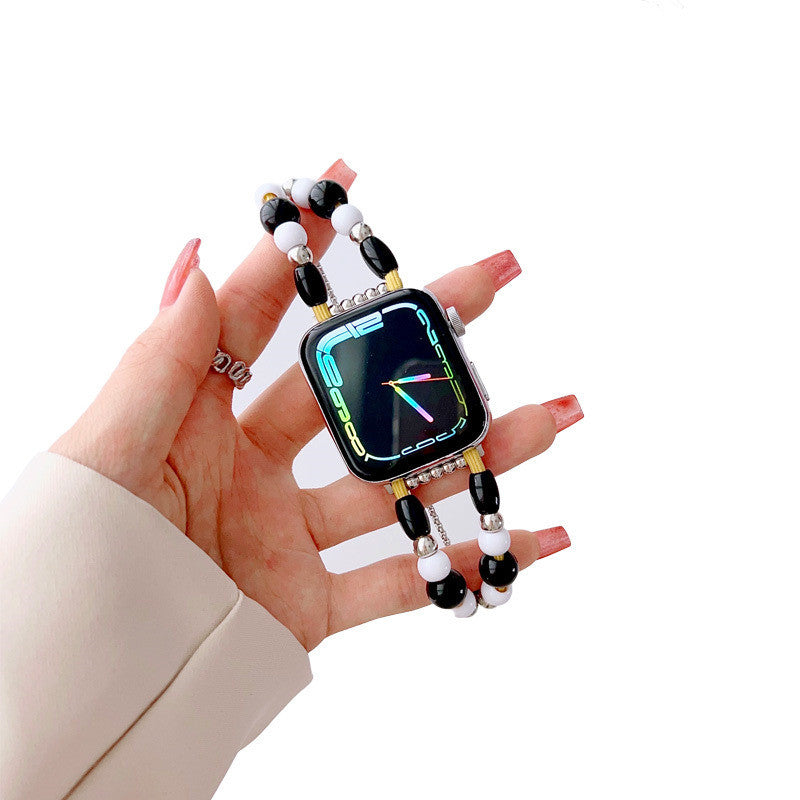 Fashion Beaded Watch Strap Bracelet Replacement for Apple Watch-2