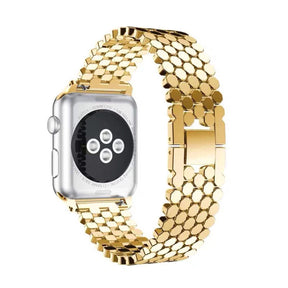 YLW Stainless Steel Watch Band Adjustable Wristbands for Apple IWatch Series SE/1/2/3/4/5/6 For Women-Gold