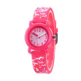 Girls Silicone Camouflage Watches 3D Cartoon Military Watches-Pink