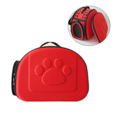 Pet Travel Carrier Collapsible Portable EVA Cat Bag with Mesh Windows-Red