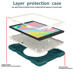 iPad Case For iPad 10.2 with 360¡ãSwivel Stand-Blackish Green