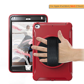 Spider Man 3-Layer Multi-Function Case Hand Strap Tablet Shell 7.9 inch For iPad Mini 4/5-Red