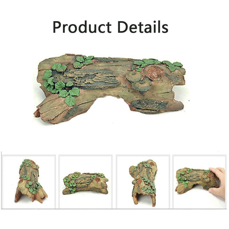 Reptile Resin Wood Aquarium Cave Decor for Fish Shrimp-A