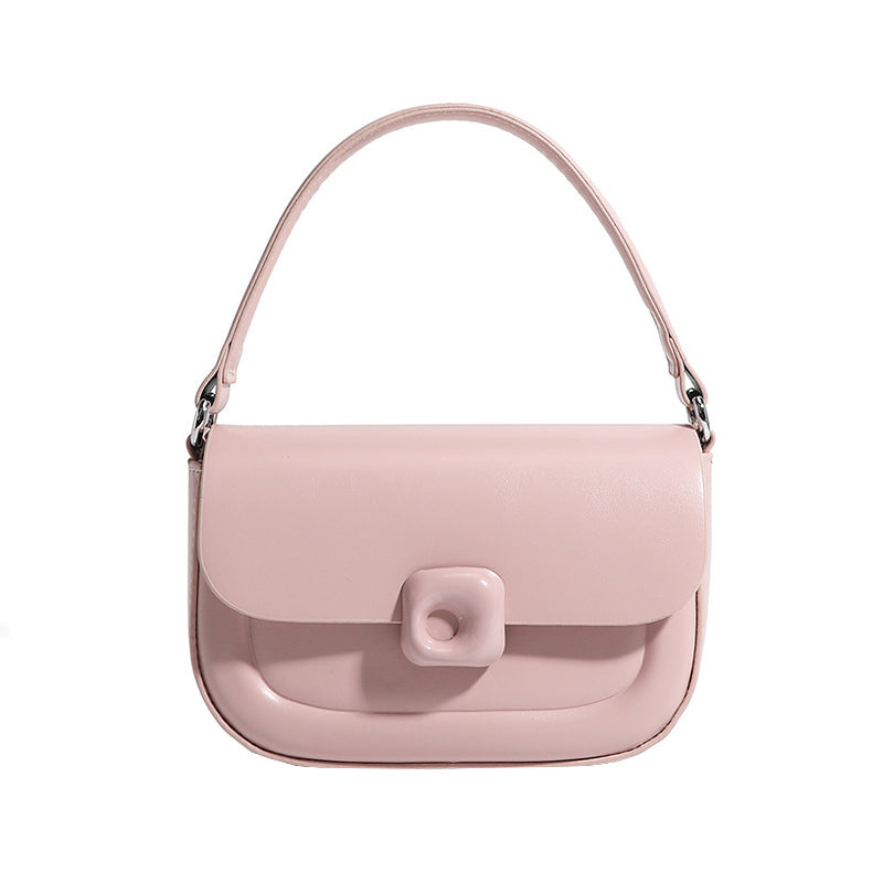 Tote Bag for Women Casual Zipper Lightweight Handbag with Chain-Pink