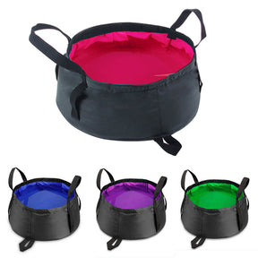 4 Pcs 8.5L Collapsible Bucket With Handle Camping Washbasin-Set2