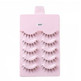 5 Pairs False Eyelashes Natural Curly 3D Lashes Set for Daily-x007