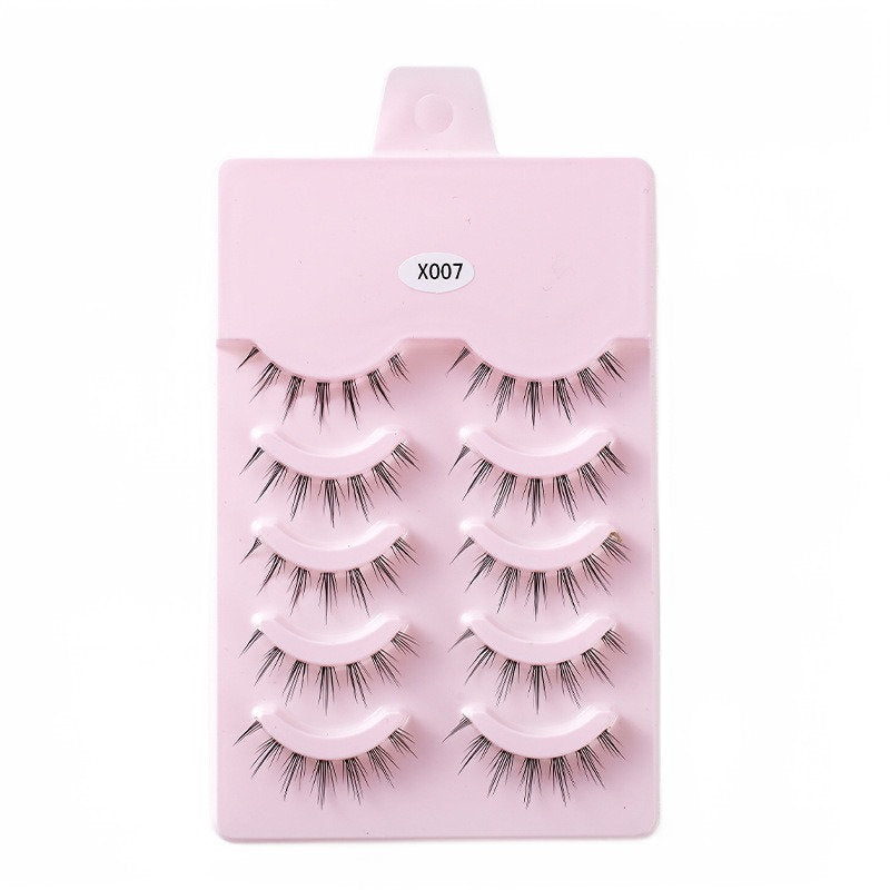 5 Pairs False Eyelashes Natural Curly 3D Lashes Set for Daily-x007