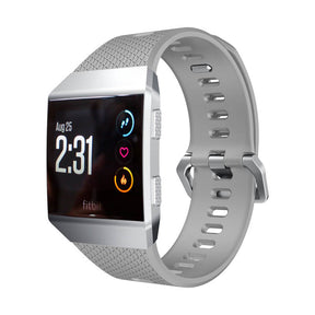 Soft Silicone Band For Fitbit Ionic Smart Watch Replacement Accessories-Light Grey
