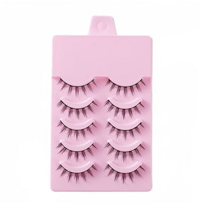 5 Pairs False Eyelashes Natural Curly 3D Lashes Set for Daily-Dandelion