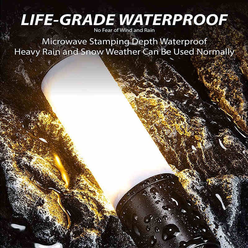 Outdoor LED Camping Lantern Flashlight Rechargeable with USB Cable and Tripod