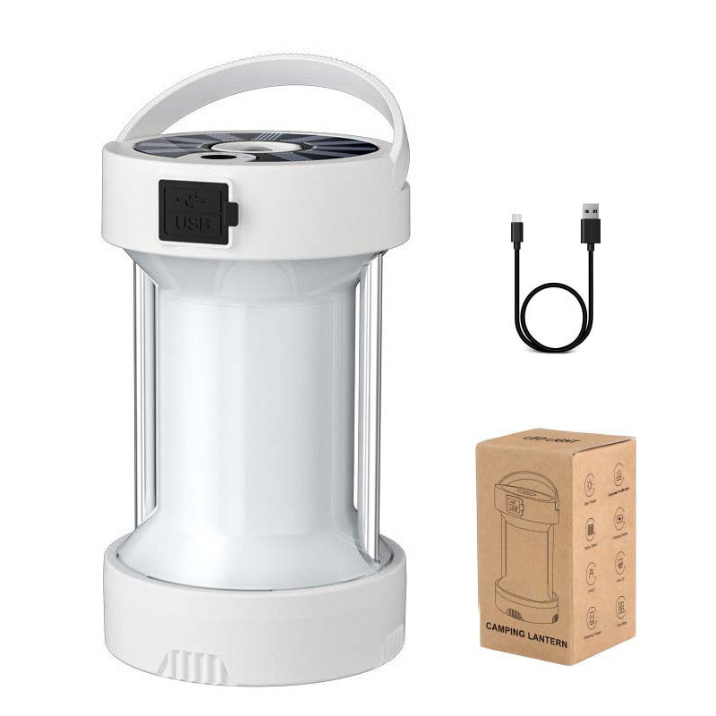 LED Camping Lantern Rechargeable with 4 Modes for Power Outages Outdoor Emergency-White