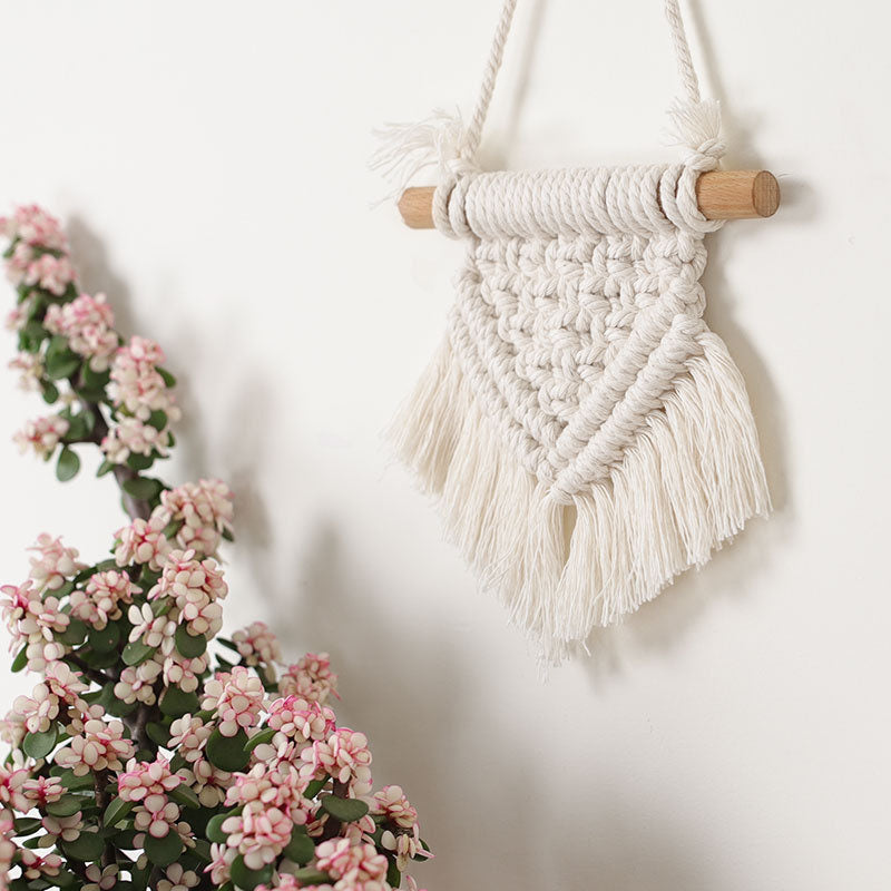 3 Pcs Mini Boho Macrame Wall Hanging for Bedroom Living Room