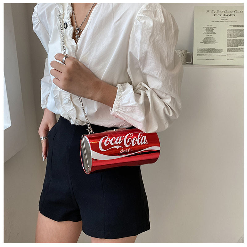 Womens Coca-Cola Cans Shape One Shoulder Messenger Bag-Red