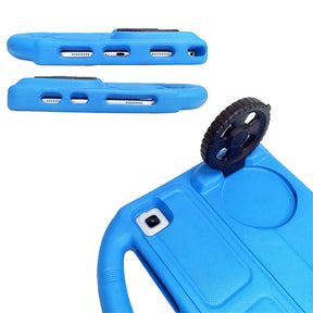 Wheel Samsung Tablet Case For Tab S P6 Lite/A7 (2020)/S5E (2019) Shockproof Stand Cover With Handle Stand-Blue