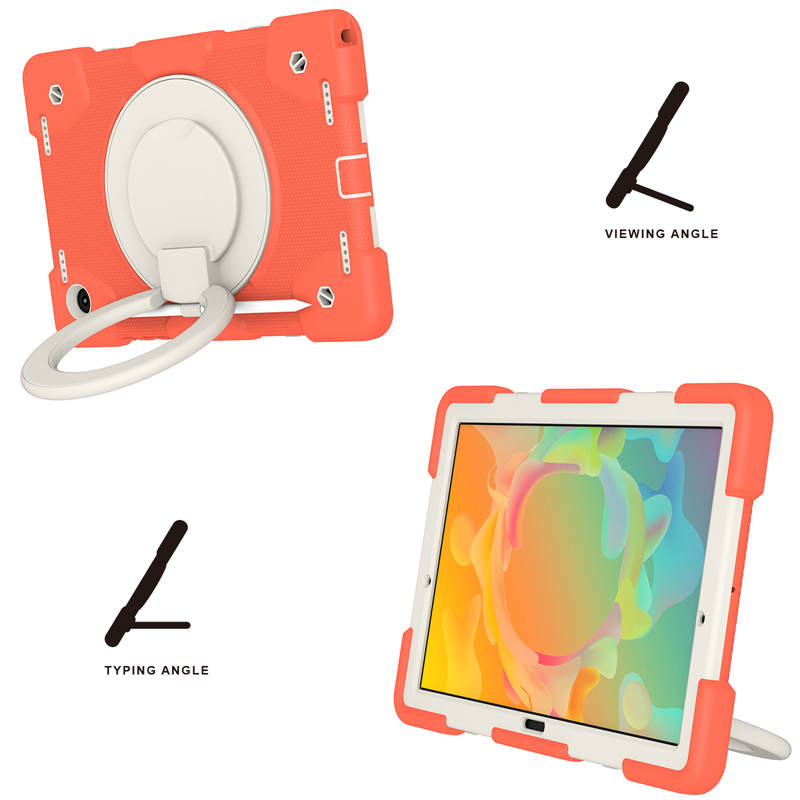 Tab A 8 X200/X205 Samsung Tablet Case with 360¡ãSwivel Stand-Coral Orange
