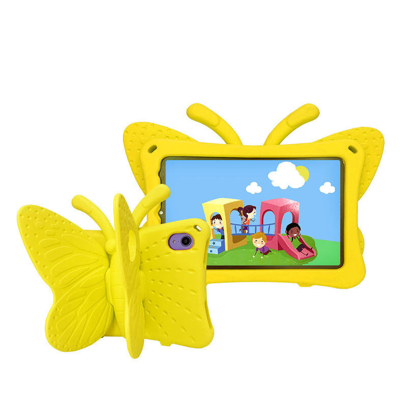 iPad Case For iPad Mini 6 Cartoon 3D Butterfly EVA Proof Shockproof Case with Bracket-Yellow