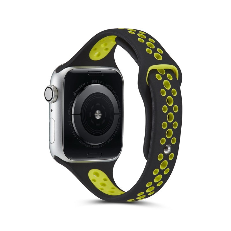 Nike Silicone Sport Breathable Watch For Apple iWatch Series-Black Green