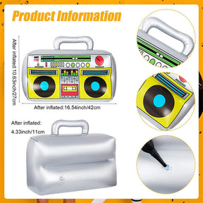 2 Pieces Inflatable Radio Inflatable Mobile Phone Props for 80s 90s Party
