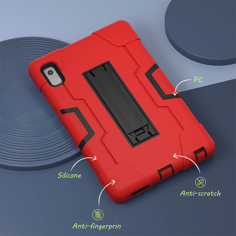 RobotB Rugged Case Shockproof With Holder for Lenovo M9 TB-310FU 2023-Red+Black