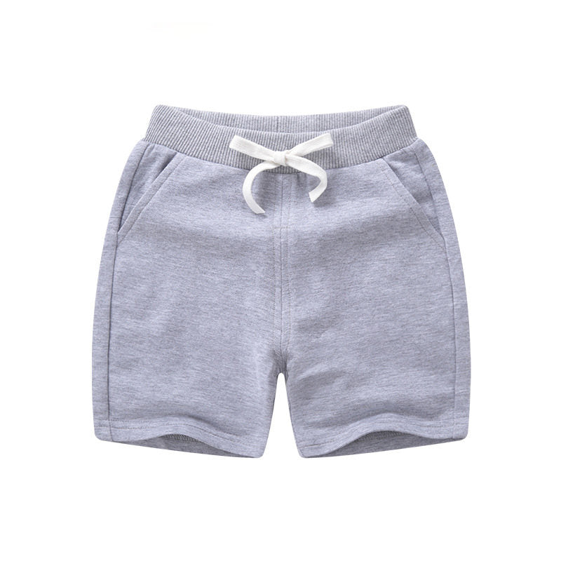 Kids 3 Pack 100% Cotton Sport Jogger Shorts Casual Elastic Pants-H