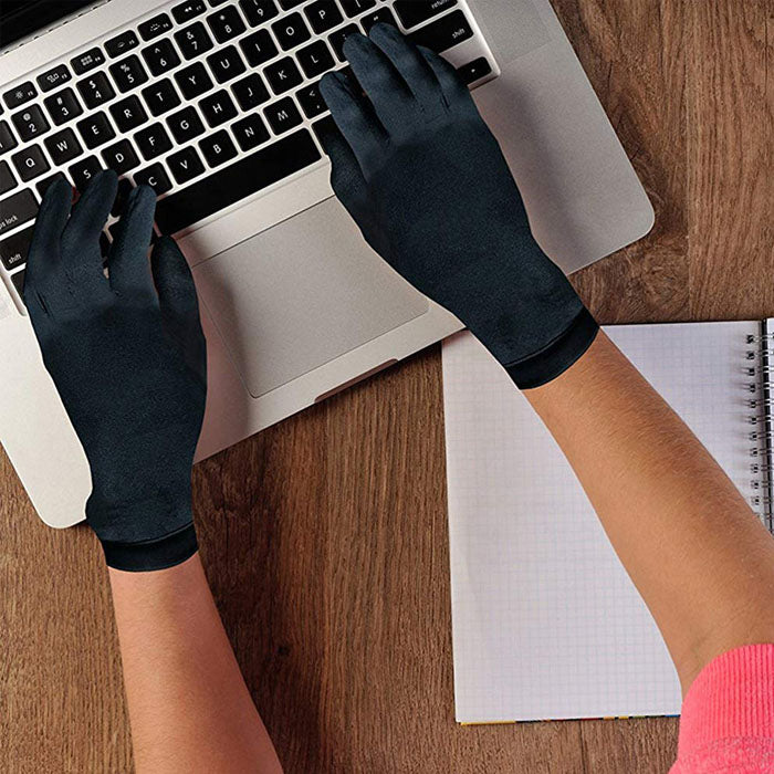 Sport Gloves Full Finger Hand Protection Compression Gloves For Women & Men-Black-LYX-08068