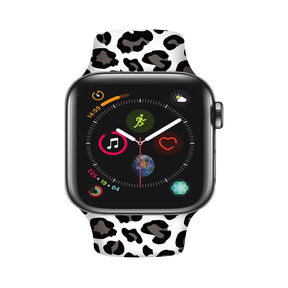 Fashion Leopard Pattern Silicone Watchband for Apple Watch SE & Series 6/5/4/3/2/1-B19