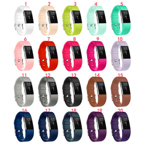 Silicone Replacement Strap Wrist Accessories For Fitbit Charge 2 -Sapphire