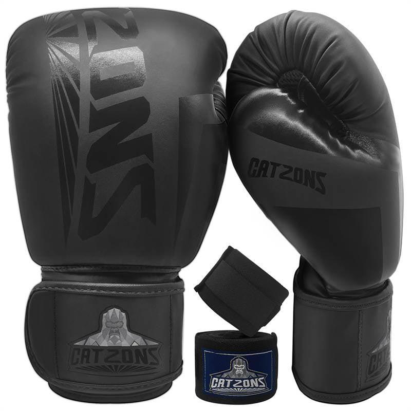 Boxing Training Gloves with 180 Inches Handwraps for Men