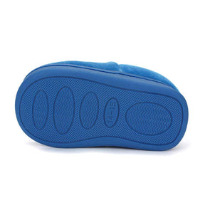 Boys Girls Warm Slippers Cartoon Kids Winter Indoor Household Shoes-Blue