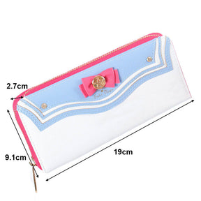 Girls Cute Wallet Exquisite Bowknot Kawaii Card Holder-White