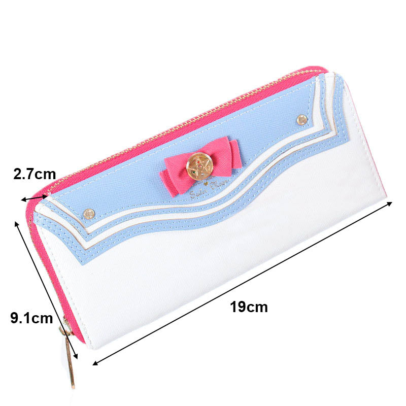 Girls Cute Wallet Exquisite Bowknot Kawaii Card Holder-White