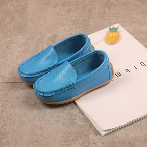 Casual Toddler Flat Shoes Boys Girls Soft Slippery Loafers-Blue