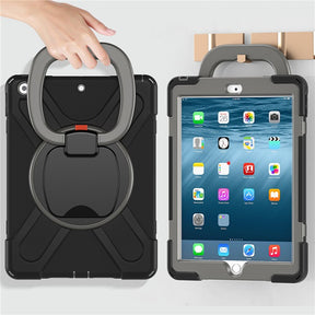 B-OnePiece iPad Case+Neck Strap For iPad Mini 1/2/3/4/5/6-Black&Gray