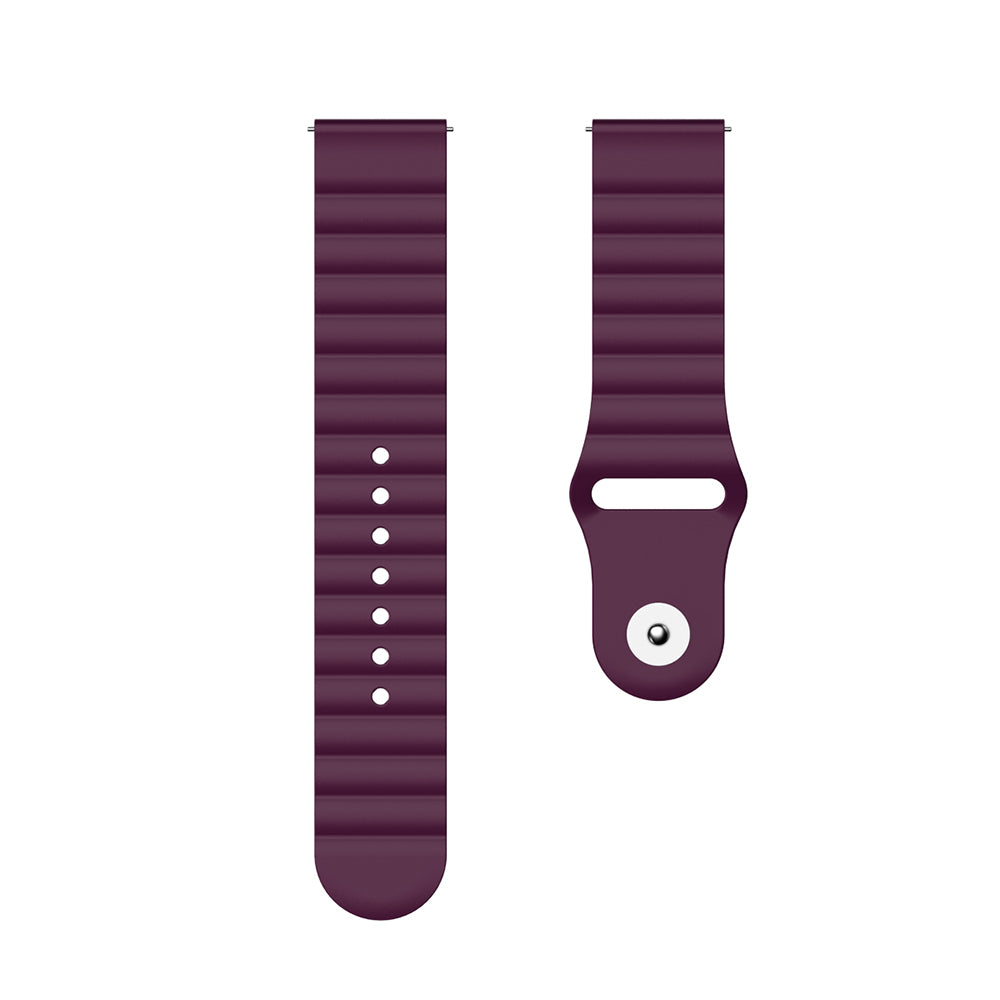 Wave Style Silicone Watch Band For Samsung Galaxy Watch 42/46mm Gear S3 Frontier/Classic(Purple)