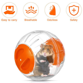 Cute Hamster Running Ball Silent Exercise Wheel-Orange