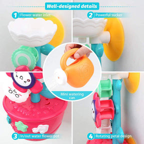 Toddler Bath Toys Sunflower Water Station with Mini Sprinkler for 2-4 Years