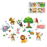 Creative Cartoon Removable 3D Wall Stickers Forest Animal Gathering Decoration For Children Room-07