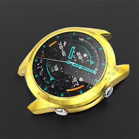 TPU Screen Protector Case For Huawei Watch GT2 42mm&46mm with HD Tempered Glass-Gold