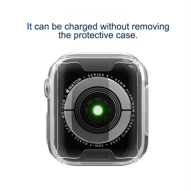 TPU All Around Screen Protective Cover for iWatch SE/6/5/4/3/2/1-Clean
