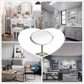 Home & Living8in Liftable Standing Makeup Mirror Dual-Sided Magnifying-Silver