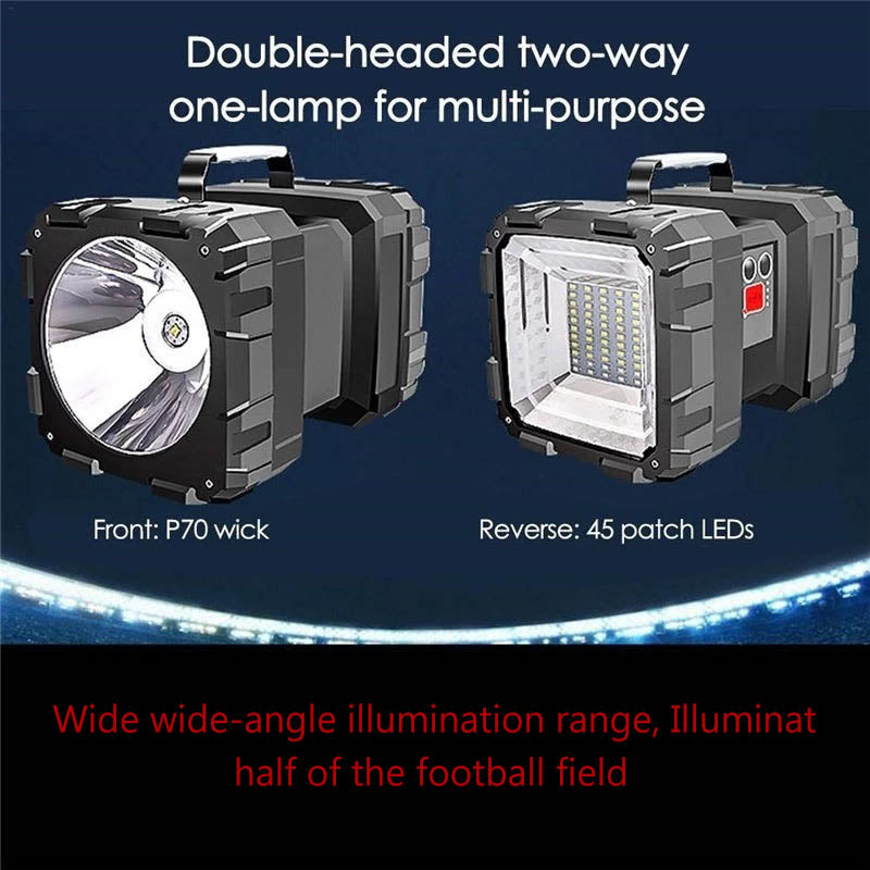 Rechargeable LED Spotlight Flashlight 3+4 Lights Modes for Camping