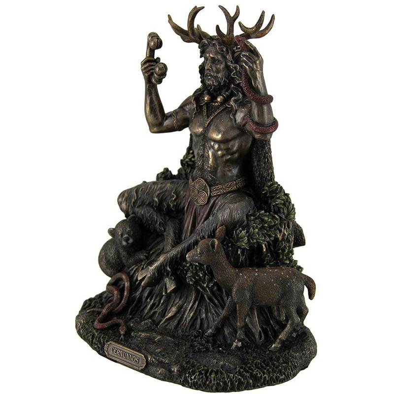 Resin Statues Cernunnos Celtic Horned God Of Animals and The Underworld Statue Bronze